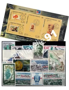 année complète des timbres des TAAF de 1999, Timbres des DOM TOM