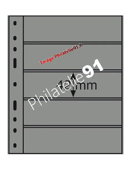 Recharges OPTIMA 5S - noires (5 bandes horizontales) - Leuchtturm