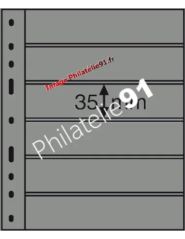Recharges OPTIMA 6S - noires (6 bandes horizontales) - Leuchtturm