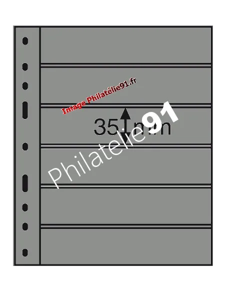 Recharges OPTIMA 6S - noires (6 bandes horizontales) - Leuchtturm
