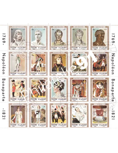 Fujeira, Feuille oblitérée, thématique Napoléon, Timbres Monde