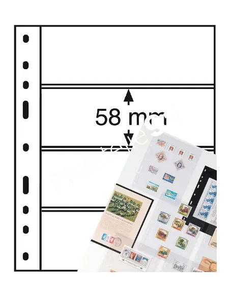 Recharges OPTIMA 4C LEUCHTTURM - transparentes (4 bandes horizontales)