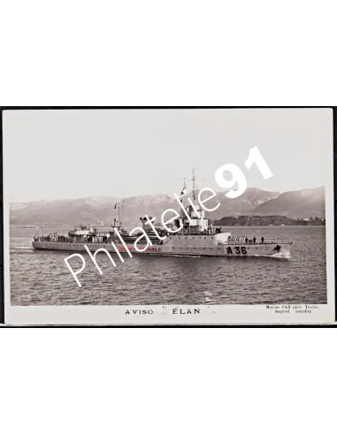 Carte postale - Aviso -ELAN- - Flotte française 39/45