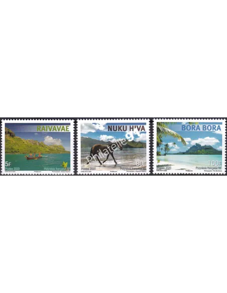 POLYNESIE n° 1242 à 1244, Collection timbres Dom-Tom