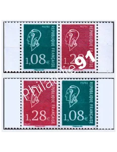 -   Les 2 paires (droite et gauche), découpées du Carnet 50 ans de la Marianne de Béquet