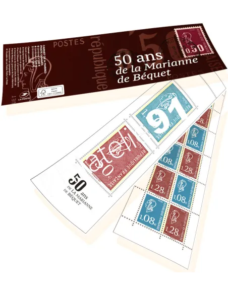 n° 5535 à 5538 (BC 1529) - Carnet 50 ans de la Marianne de Béquet