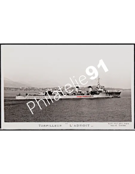 Carte postale - Torpilleur -L'ADROIT- (2)- Flotte française 39/4