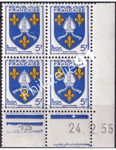Coin daté sur timbres n° 1005, Collection timbres France