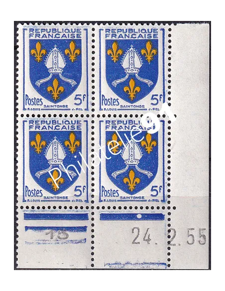 Coin daté sur timbres n° 1005, Collection timbres France