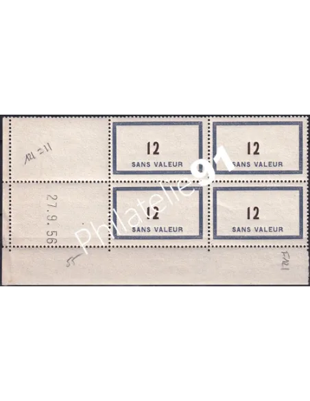 Coin daté sur Timbre Fictif n° F 121, Collection timbres France