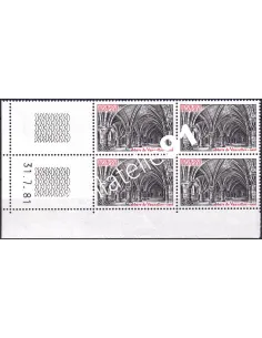 Variété sur Coin daté de 4 timbres n° 2160a, collection timbres France
