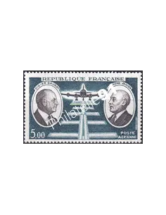 Variété sur timbre PA n° 46b, collection timbres France