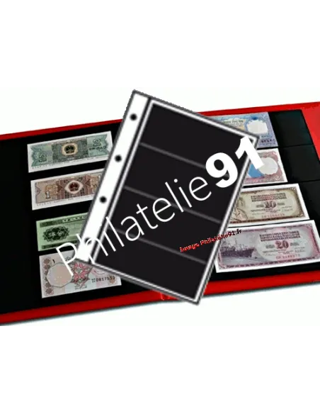 Matériel philatélique - Recharges pour album INITIA (par 10) - 4 bandes - Yvert & Tellier