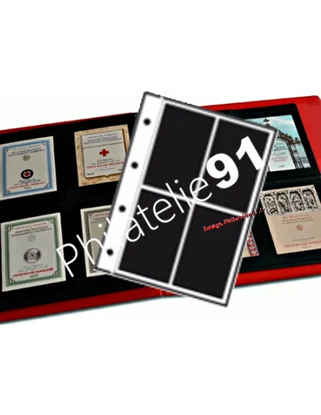 Recharges pour album INITIA (par 10) - 4 poches - Yvert & Tellier