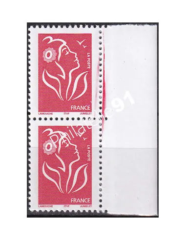 Variété sur timbre n° 3734, en paire, collection timbres France