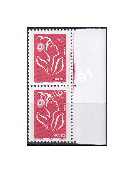 Variété sur timbre n° 3734, en paire, collection timbres France
