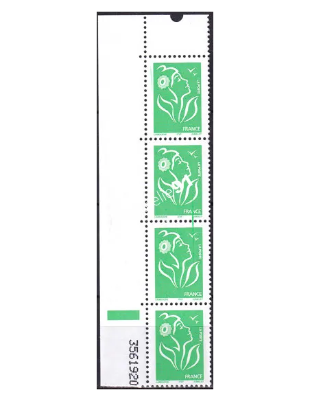 Variété sur timbre n° 3733, en bande, collection timbres France