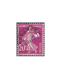 Variété sur timbre Préoblitéré n° 55b, sans gomme, timbres France