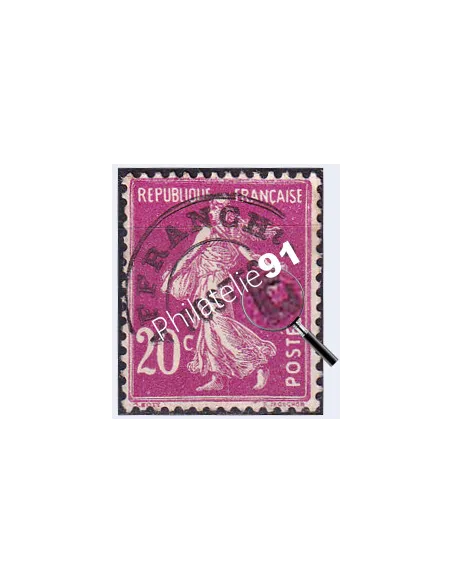 Variété sur timbre Préoblitéré n° 55b, sans gomme, timbres France