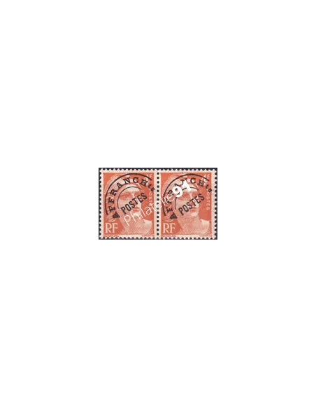 Variété sur timbre Préoblitéré n° 99b, en paire, timbres France