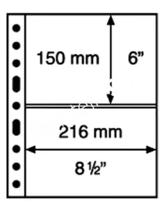 Matériel pour collections - Recharges GRANDE 2C (2 compartiments) transparentes - LEUCHTTURM