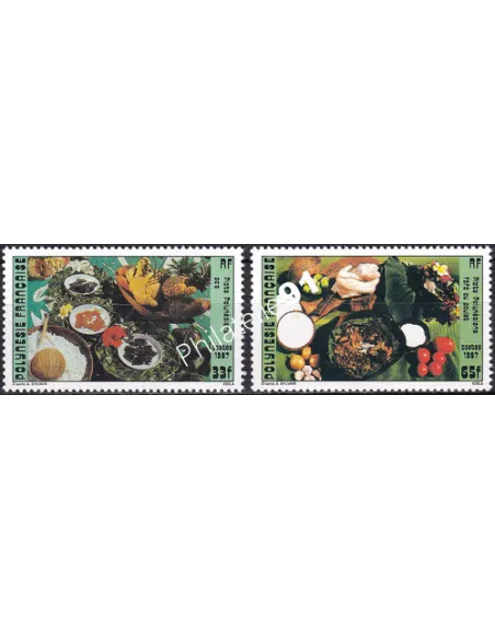 POLYNESIE n° 278 à 279, Collection timbres Dom-Tom