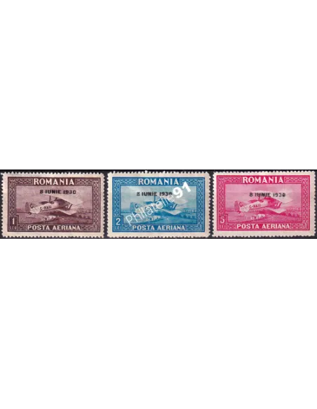Roumania, PA n° 4 à 6, collection timbres Europe