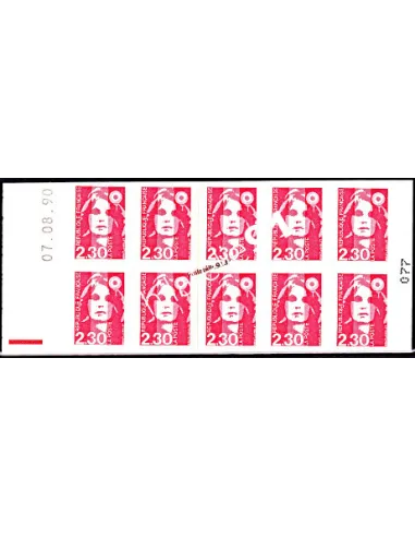 Carnet n° 2630-C 2 - Type  BRIAT - Repère rouge + Date