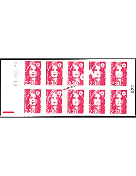 Carnet n° 2630-C 2 - Type  BRIAT - Repère rouge + Date