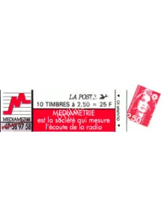Carnet de timbres de France n° 2720-C 3 - Type MARIANNE de BRIAT - 2,50 F rouge