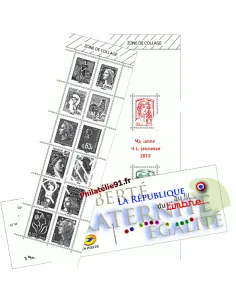 Bande Carnet 4767 - La Ve République au fil du timbre de 1959 à 2013.