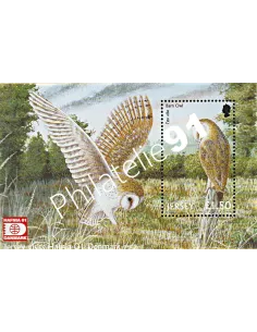 JERSEY - BF n°  40 ** (BF n° 37 surchargé) - Rapace - "Hafnia 01"