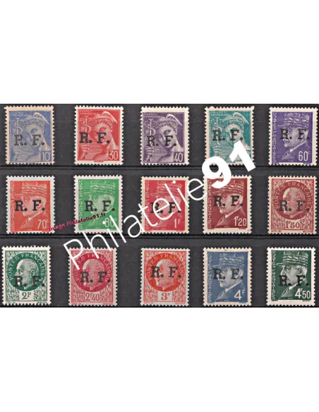 Timbres de Guerre - LIBERATION - n° 1 à 15 ** - LYON