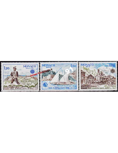 Timbres de MONACO n° 1186 à 1188 - Europa 1979 - Histoire postale