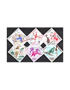 Timbres de MONACO n° 1218 à 1223 -  J.O. de Moscou et de Lake Placid