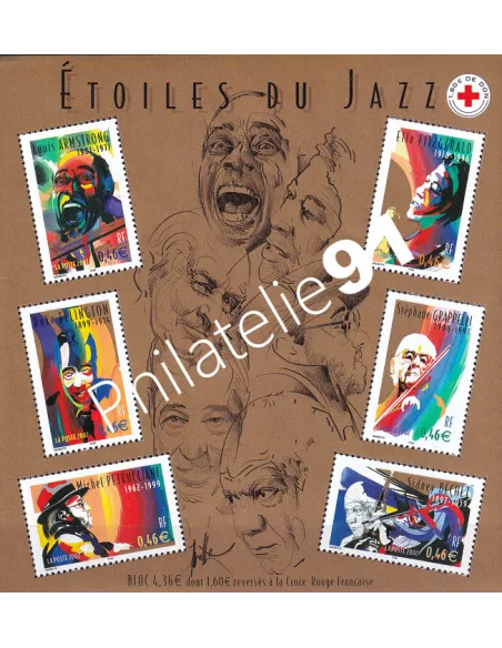 Bloc-Feuillet n°  50 - Personnages célèbres - Grands interprètes de Jazz
