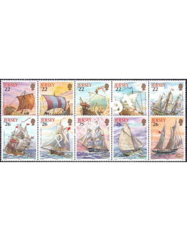 JERSEY, n° 927 à 936, collection timbres Europe