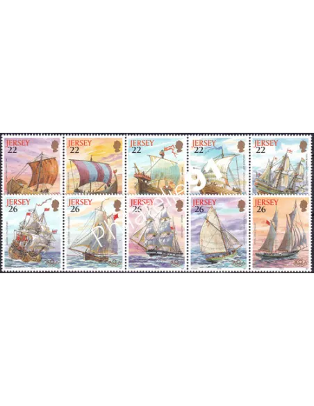 JERSEY, n° 927 à 936, collection timbres Europe