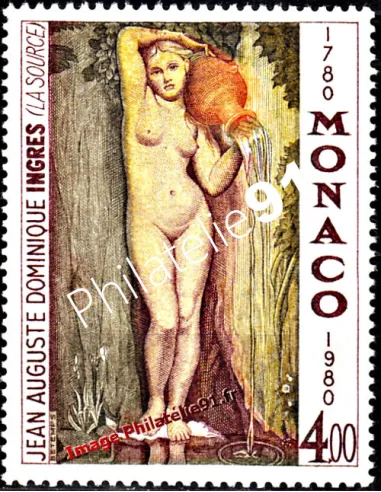 Timbre de MONACO - n° 1226 - "La Source" - Tableau - J.A.D. Ingres
