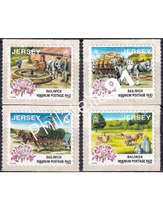 JERSEY, n° 955A à 955D, Timbres adhésifs, collection timbres Europe
