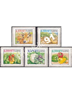 JERSEY, n° 974 à 978, Timbres adhésifs, collection timbres Europe
