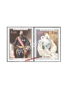 MONACO - n° 1245 à 1246 - Prince - Princesse de Monaco - Tableau