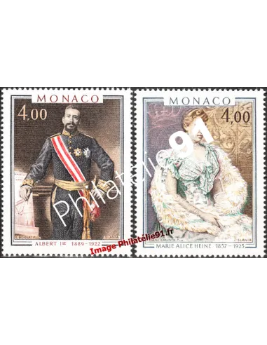 MONACO - n° 1245 à 1246 - Prince - Princesse de Monaco - Tableau