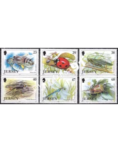 JERSEY, n° 1032 à 1037, collection timbres Europe
