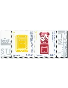 n° 5524 - 5525 ** - Paire P5525 - Les boîtes aux lettres - Emission commune France - Japon