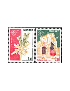 Timbres de MONACO n° 1273 à 1274 - EUROPA - 1981 - Folklore