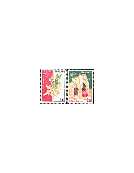 Timbres de MONACO n° 1273 à 1274 - EUROPA - 1981 - Folklore