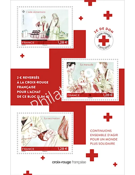 n° 5528 à 5530 ** - Feuille F5528 - Croix-Rouge française