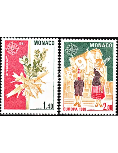 Timbres de MONACO n° 1273 à 1274 - EUROPA - 1981 - Folklore