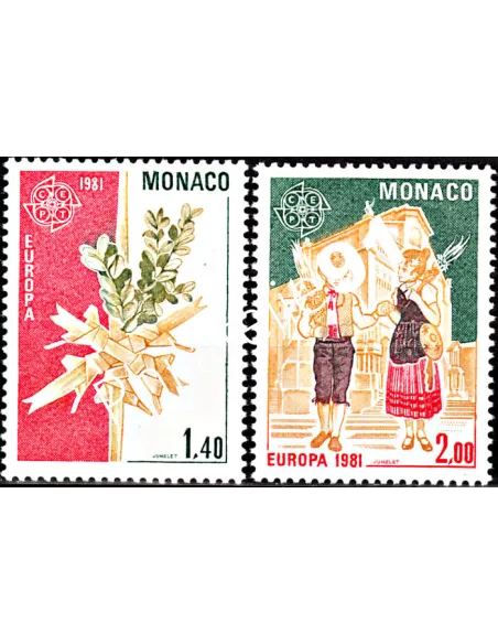 Timbres de MONACO n° 1273 à 1274 - EUROPA - 1981 - Folklore